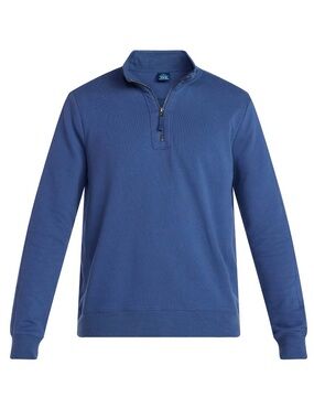 George Men's Zip-Neck Sweater in Blue